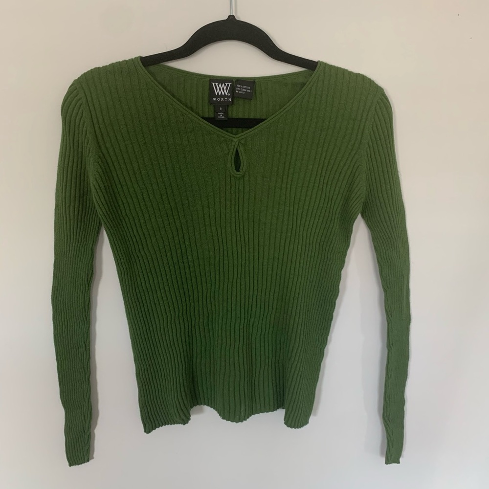 Worth- green ribbed sweater